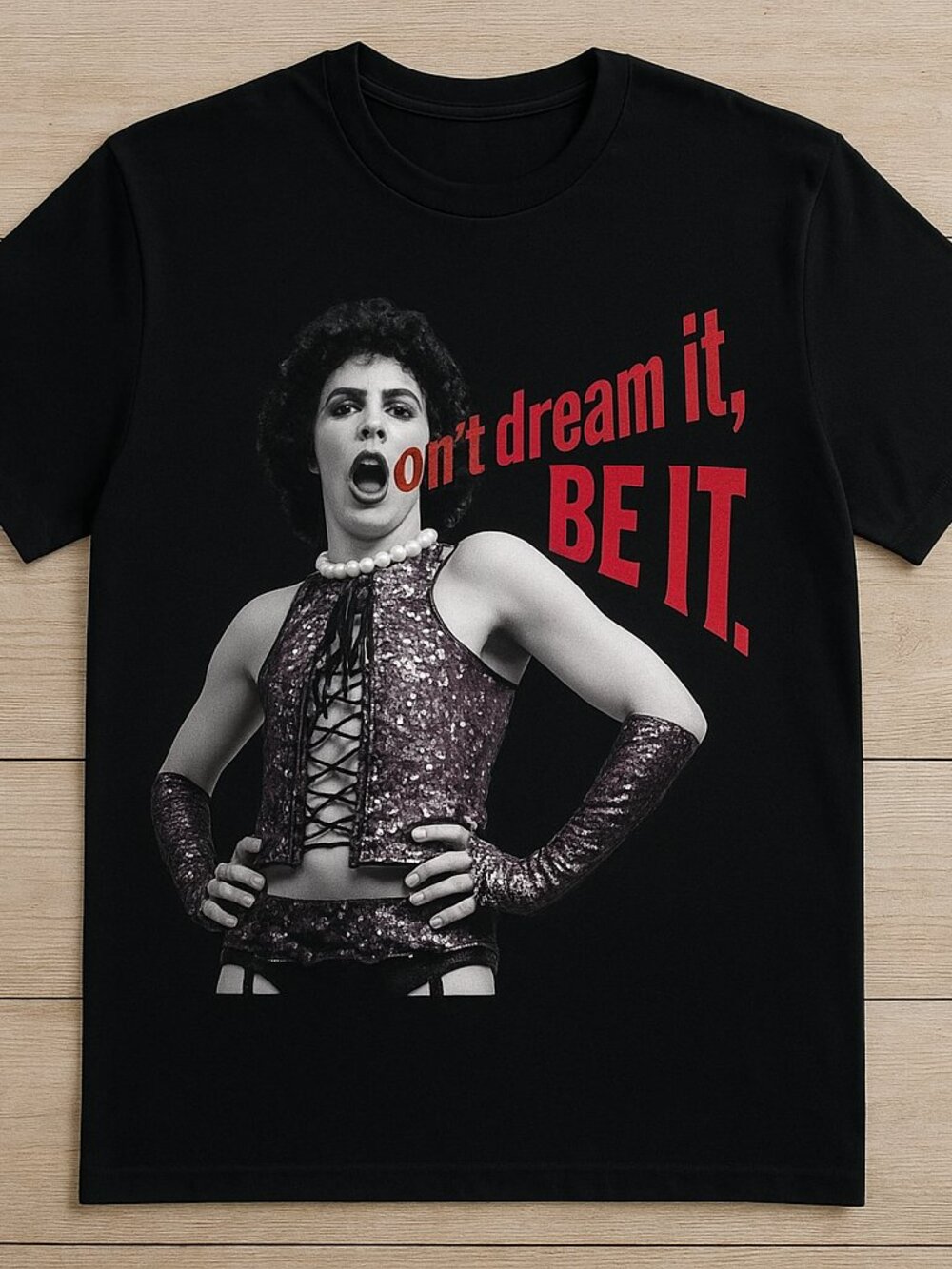 Don't Dream It Be It : Graphic T-Shirt, Glam Rock Musical Fan Tee, Black Vintage
